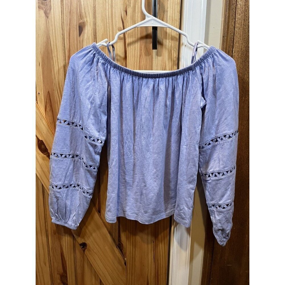 NWT Lilly Pulitzer Katt Top Periwinkle Purple Off the Shoulder Women's XXS